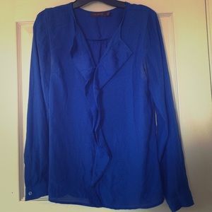 Royal blue Limited silk blouse