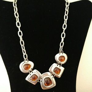 Lia Sophia Tortoise Shell statement necklace