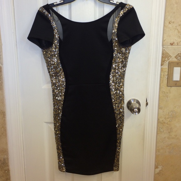 Black sequin dress