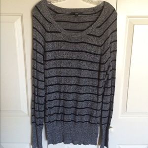 Mossimo heather charcoal and black stripe sweater