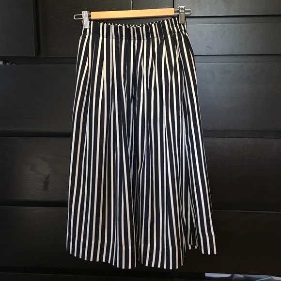 NWT J. Crew spring 2015 00 striped midi skirt