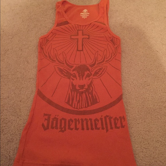 Jägermeister Tops - Jägermeister Tank Orange with logo Medium