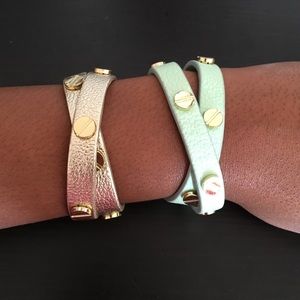 BUNDLE: Gap REAL LEATHER Wrap Bracelets (2)