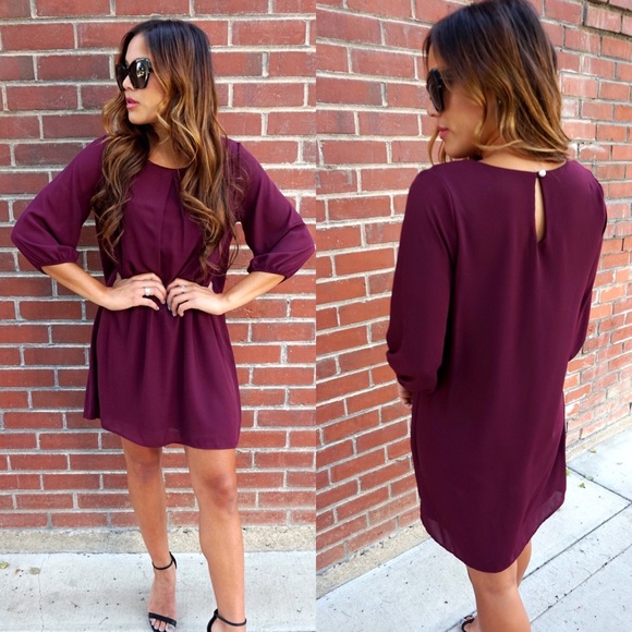 Burgundy dress