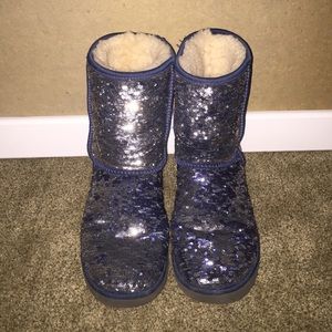 Navy Blue & Silver Uggs