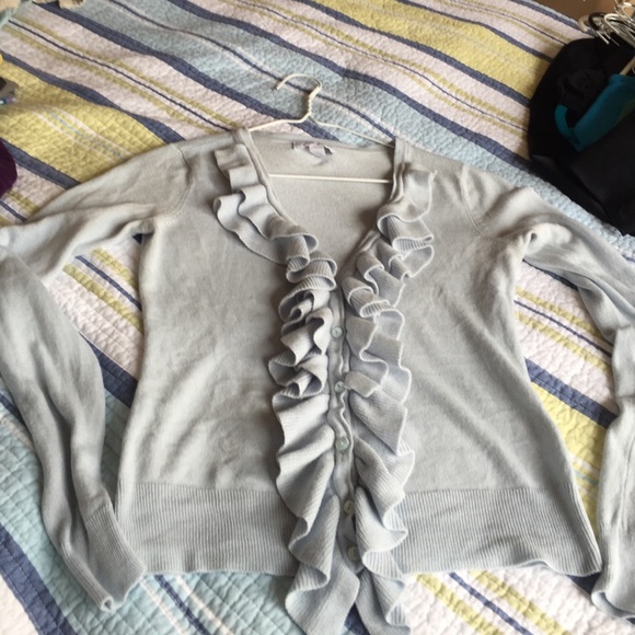 NY&co powder blue cardigan xs