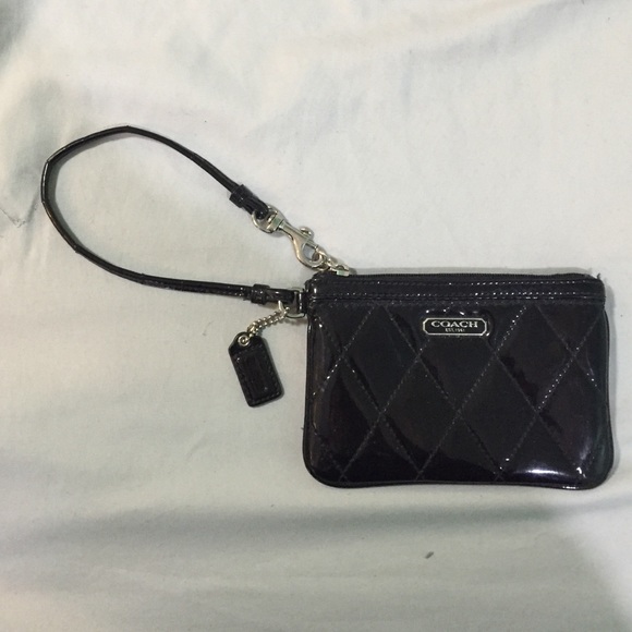 Black coach wristlet