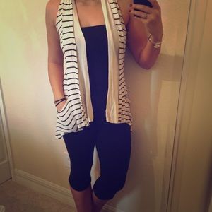 Striped Short Sleeve Sweater