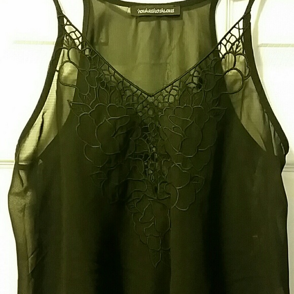 Sheer black crop top