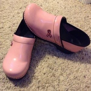 Pink breast cancer awareness Dansko shoes size 41