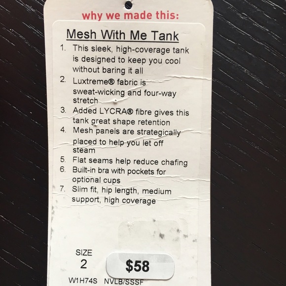 Lululemon mesh with me Tank - Picture 4 of 4