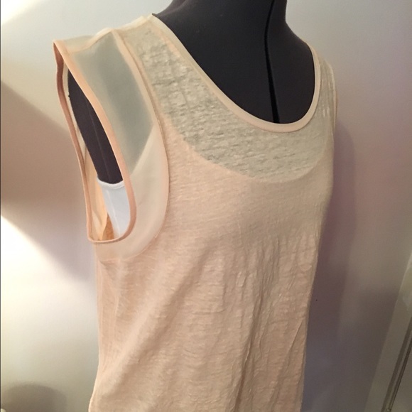 NWOT Ann Taylor Peach Sheer Tee - Picture 2 of 4