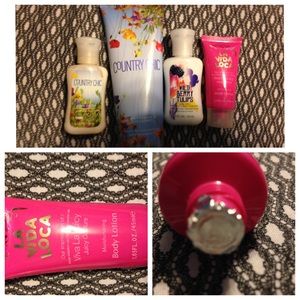 3 bath and body lotions and a juicy couture lotion