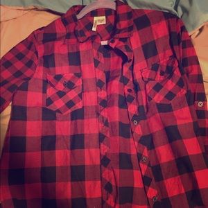 red flannel shirt