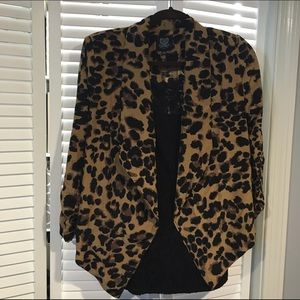 Cheetah Print Silky Blazer