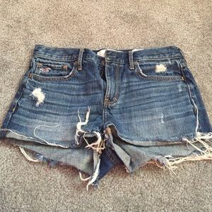 Hollister high waisted jean shorts
