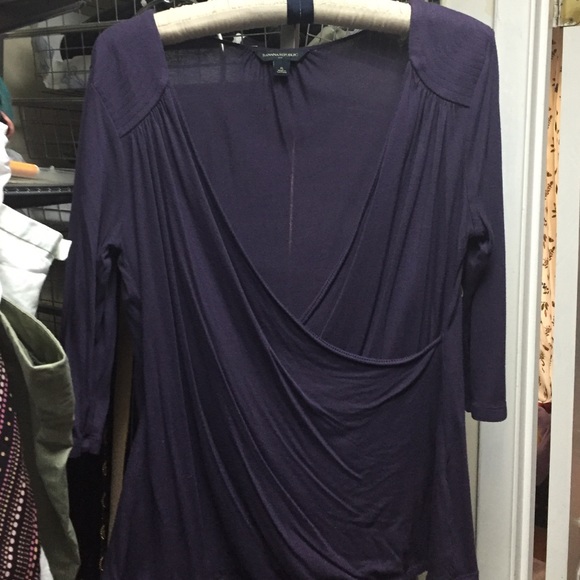 Deep purple wrap blouse