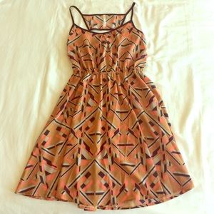 Patterned sleeveless dress