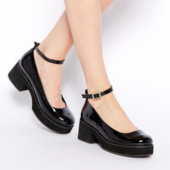 ASOS Seize the Day Black Patent Leather Heels