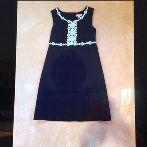 Navy and gold Size 0 Lilly Pulitzer dress