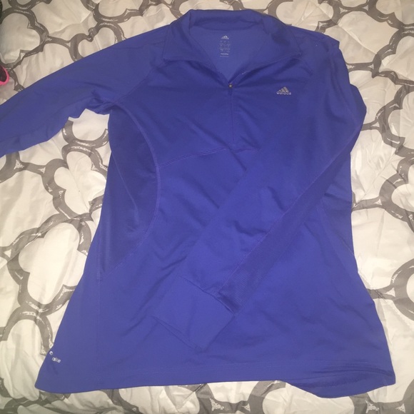 BLUE adidas half zip size large