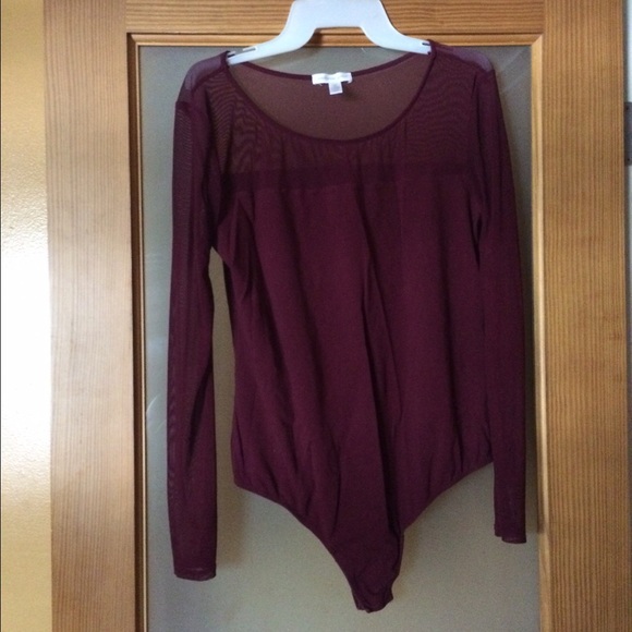 Burgundy leotard