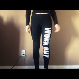 'WORK OUT' PRINTED LEGGINGS 💋
