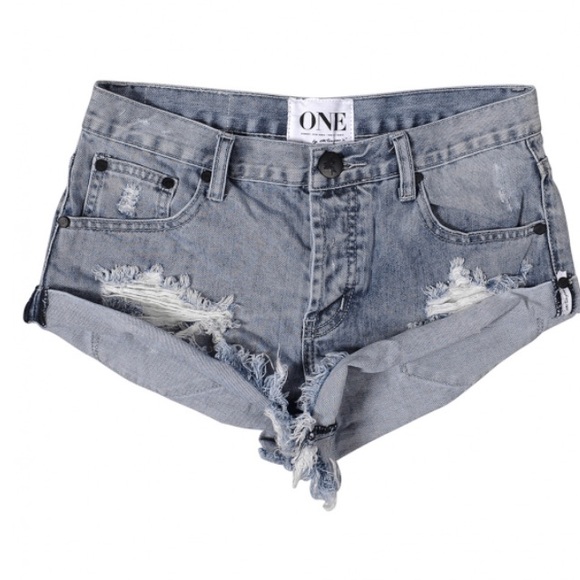 One Teaspoon Pants - ⭐️HOLD⭐️ One Teaspoon "Happy Bandit" denim shorts