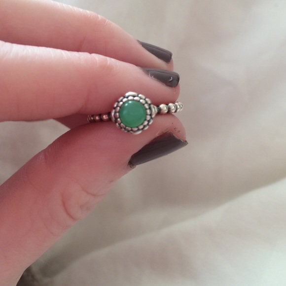 Brand new green Pandora ring