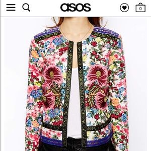 Asos floral embroidered jacket