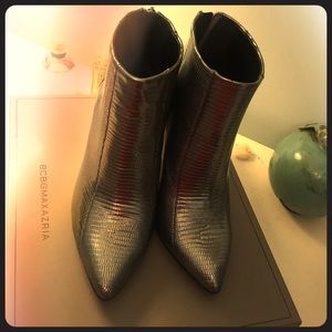 BCBG Maxaria Metallic Booties