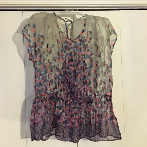 Forever 21+ Sheer Top with Split Back Detail