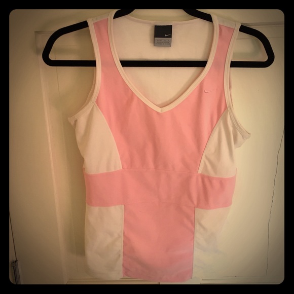 Nike Pink/White Workout Tank - Size M