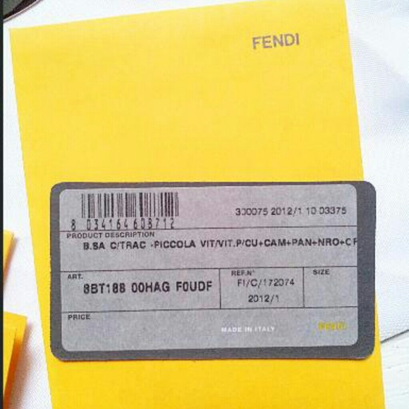 Brand New Fendi Leather Calf Hair Color Block 'Anna' Bag - Picture 4 of 4