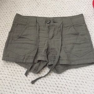 army green shorts