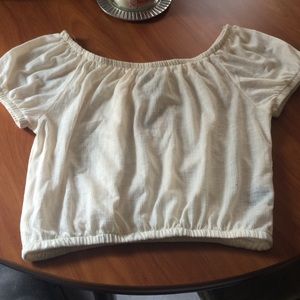Cream crop top