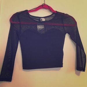 Mesh sweetheart shaped top XS H&M BRAND NEW