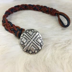 James Avery Vintage Woven Leather Bracelet