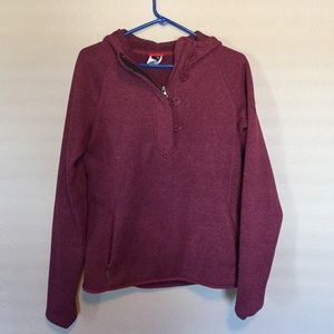 North face 1/4 button/zip sweatershirt