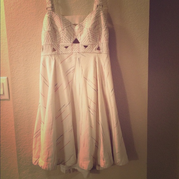 White cutout free people dress