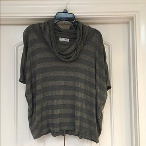 Michael Stars striped charcoal top