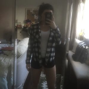 Black and white boyfriend shirt