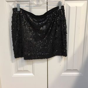 Express sequin skirt black, medium