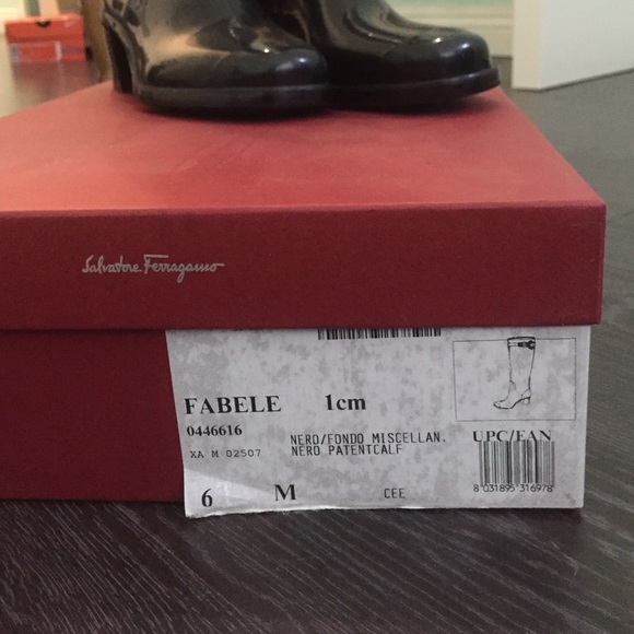 SOLD - Salvatore Ferragamo Tall Rain Boots - Picture 2 of 7