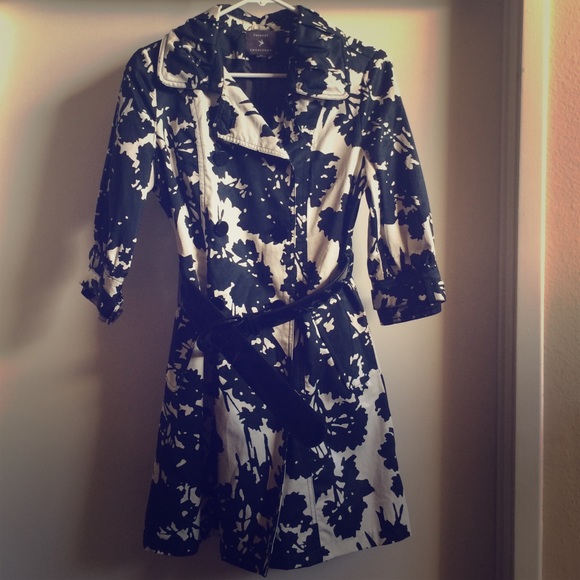 Black and White Trench Coat