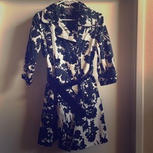 Black and White Trench Coat