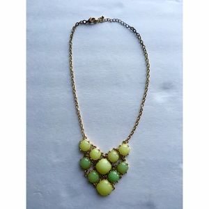 Delia's Green Beaded Statement Necklace