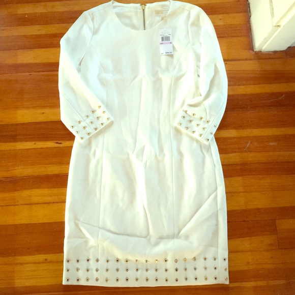 MK cream studded dress