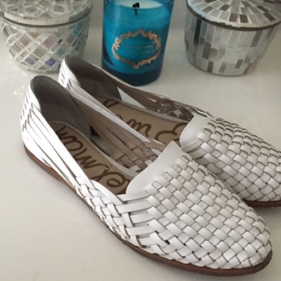 Sam Edelman Shoes - Sam Edelman white leather flats