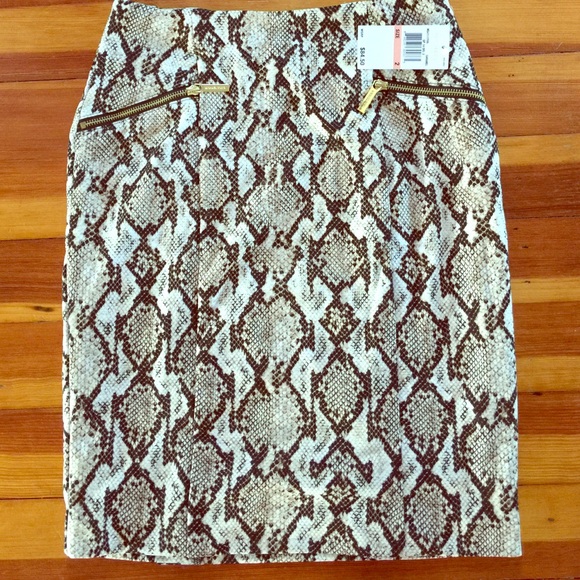 MK pencil skirt snake print